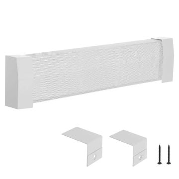 Grindjuosčių šildytuvų dangtelis, 917 mm, plienas, baltas, elektrinis
