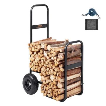 Malkų vežimėlis, plieninis, 113,4 kg, juodas, guminiai ratukai