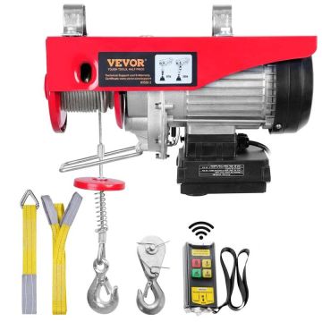Elektrinis plieninės vielos keltuvas 249,5 kg, 220 V su nuotolinio valdymo pultu