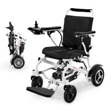 Elektrinis sulankstomas neįgaliojo vežimėlis suaugusiesiems, 136 kg, 21 km range