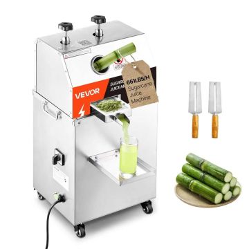 Komercinė elektrinė cukranendrių sulčiaspaudė, 750 W, 300 kg/h, nerūdijančio plieno, su ratukais
