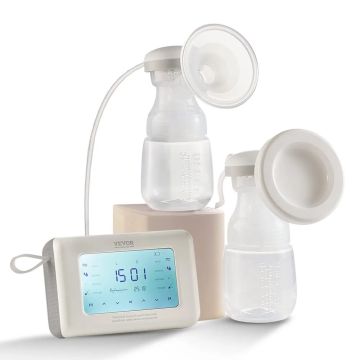 Elektrinė vienguba/dviguba krūties pompa, reguliuojama, 4 režimai, 300 mmhg siurbimas