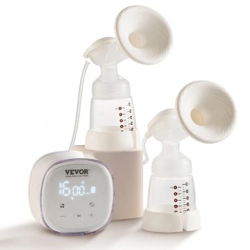 Dviguba elektrinė krūties pompa su LED ekranu, įkraunama