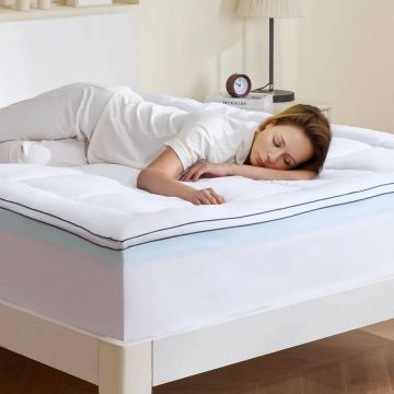 Viskoelastinis čiužinio užtiesalas karalienės dydžio 1524x2032x76 mm