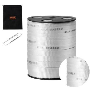 Poliesterio tempimo juosta „mule tape“ 5/8" x 318', 2200 lbf, balta