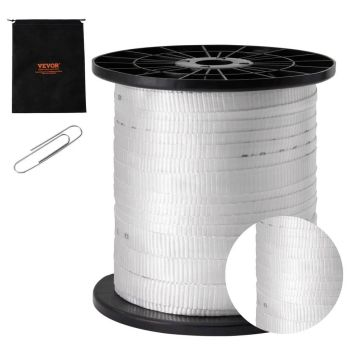 Poliesterio tempimo juosta 3/4" x 318 ft, balta, 2500 lbs galia