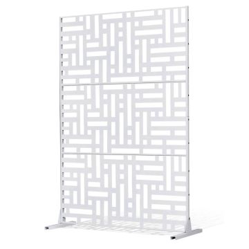 Metalinė privatumo užtvara, 3 panelių, 47x76", balta, laisvai stovinti