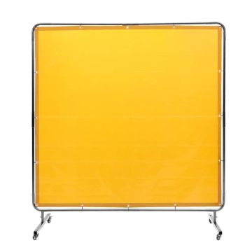 Suvirinimo ekranas su rėmu, 6'x6', vinilo, geltonas, ratukai