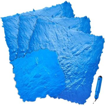 Betono tekstūros antspaudų kilimėlių rinkinys, 4 vnt., 36x36 ir 18x18 col.