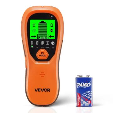 Sienų skeneris stud finder, elektroninis sijų detektorius, 5 viename, oranžinis