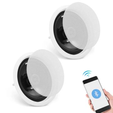 Потолочные Bluetooth-колонки, 2 шт., 6,5 дюймов, 150 Вт, встраиваемые в стену.