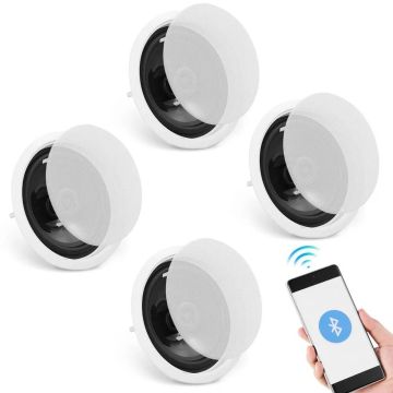 Bluetooth lubinės kolonėlės 6,5 colio, 150W, įleidžiamos Į sieną, 4 vnt.