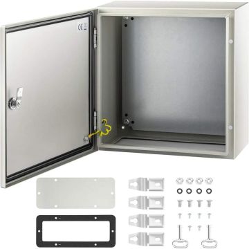 NEMA 4X plieninė elektros dėžutė 40x40x20 cm, IP66 atspari