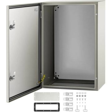 NEMA 4X plieninė elektros dėžutė 60x40x25 cm IP66, atspari vandeniui ir dulkėms