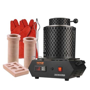 Elektrinė aukso lydymo krosnis 1350W su tigliais ir apsauga