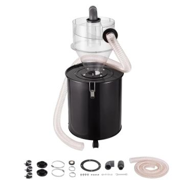 Cikloninis dulkių separatorius su metaline talpykla, ABS antgalis, 2–4 colių jungtis, 50 L talpa