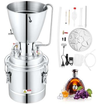 Alkoholio distiliavimo aparatas, 50 L, nerūdijančio plieno, namų rinkinys