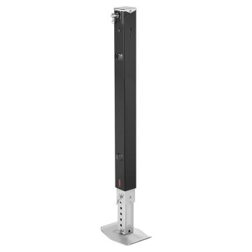 RV penktojo rato važiuoklės koja 825 mm, juoda, su kaiščiu ir pagrindu