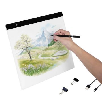 Светодиодный лайтбокс B4 для рисования и эскизов, USB, черный.