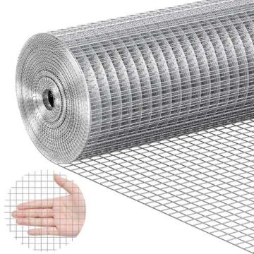 Metalinis karštai cinkuotas vielos tinklas, 1/2", 24" x 25 pėdų, vištų ir triušių tvora