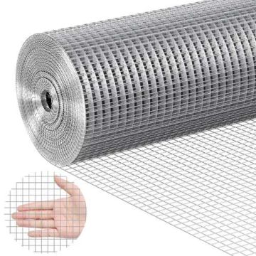 Metalinis karštai cinkuotas vielos tinklas, 1/2 colio, 48 colių x 50 pėdų, tvora ir narvams