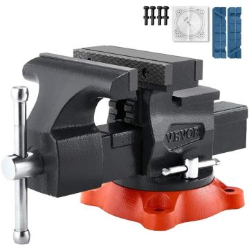 Dvikrypčiai kaliojo ketaus spaustuvai 140 mm, 360° pasukami