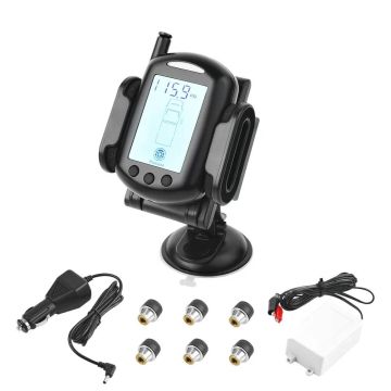 Система контроля давления в шинах для автодомов, беспроводная TPMS с 6 датчиками.