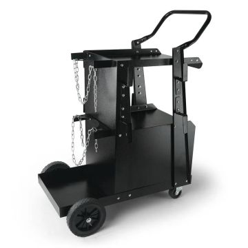 Suvirinimo vežimėlis su užrakinama spintele, 120 kg, ratukai 360°