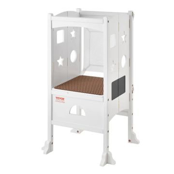 Sulankstomas bokšto laiptelis vaikams, 3 lygiai, baltas, 56 cm aukštis