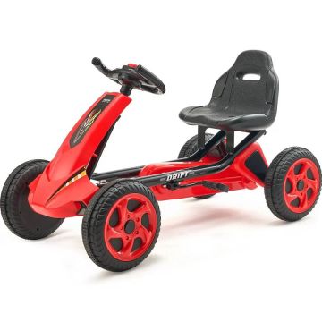 Vaikiškas bekelės pedalinis gokartas, raudonas, 3–8 m.