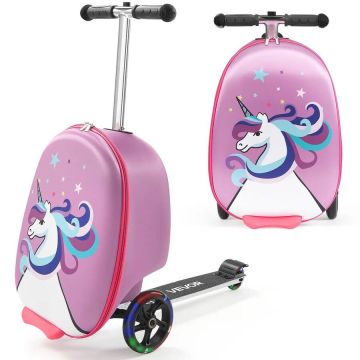 Vaikiškas 20 L važiav. bagažas su PU ratukais, 20" violetinis