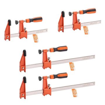 F formos medienos ir metalo spaustukai, ketaus, 15–30 cm, 4 vnt.