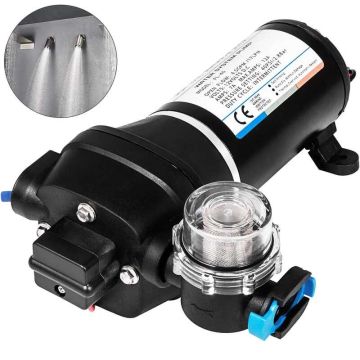 Vandens slėgio 12 V diafragminis siurblys, 2,7 baro, 17 l/min, automatinis