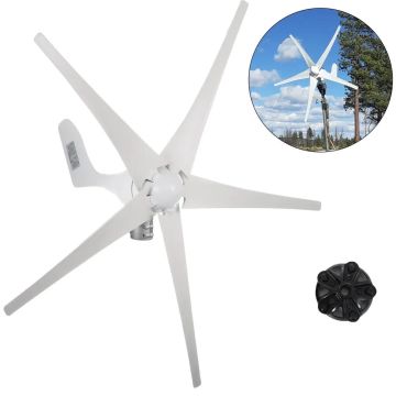 Vėjo turbina 500 W, 12 V, 5 menčių su įkrovimo valdikliu