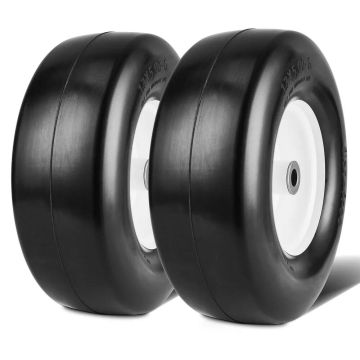 Vejapjovės nepraduriančios PU padangos su ratlankiu, 13x5-6 colių, 2 vnt. kompletas