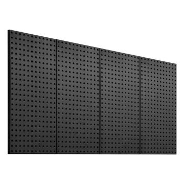 Metalinė perforuota plieninė lenta 24x12", 4 vnt., juoda, sieninis organizatorius