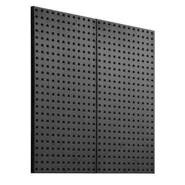 Metalinės perforuotos lentos 24x12", juodos, sieninis organizatorius, 2 vnt.