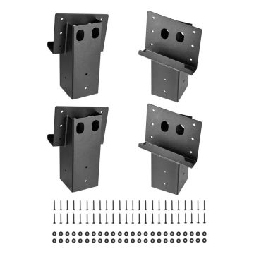 Lauko plieniniai elnių slėptuvių laikikliai, 3,6x3,6 platformai, 1000 kg, 4 vnt.