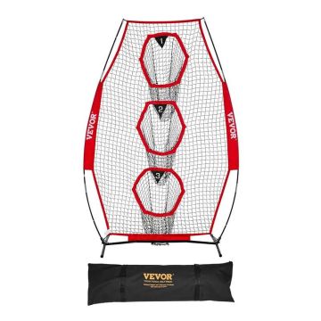 Futbolo treniruočių metimo tinklas su lanko rėmu ir 3 kišenėmis, 203x102 mm