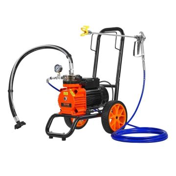 Diafragminis beoris dažų purkštuvas, 1100 W, 2000 PSI, su vežimėliu ir prailginimo strypu