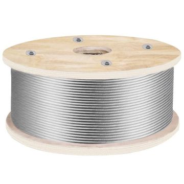 316 nerūdijančio plieno vielinis lynas 3/16", 500 pėdų, 1x19 gijų