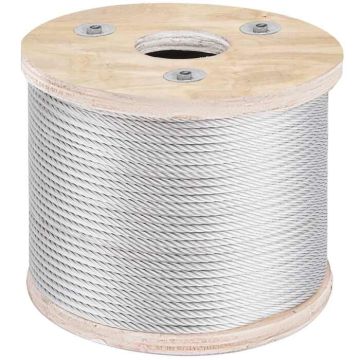 304 nerūdijančio plieno trosas 3/16", 7x19 vielinis lynas, 250 pėdų