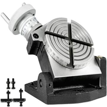 Sukamasis stalas 100 mm su 4 grioveliais frezavimui ir gręžimui