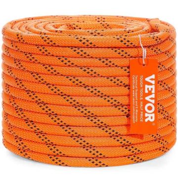 Dviguba pintinė poliesterio virvė arboristikai, 1 cm x 36,6 m