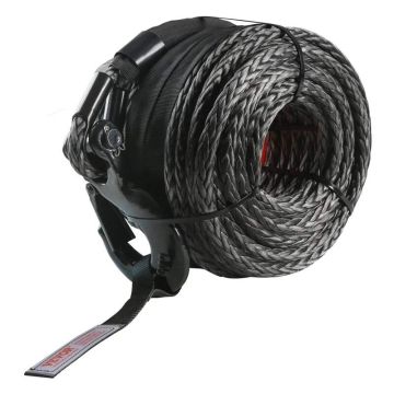 Sintetinis gervės lynas 12,7 mm x 28 m su kabliu ir dirželiu