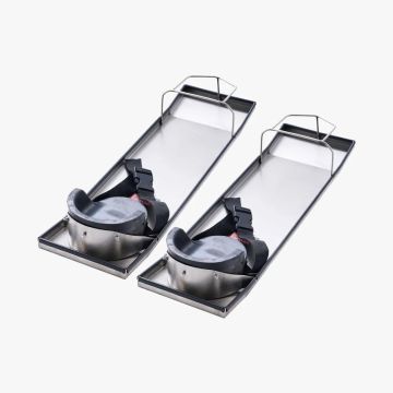 Betoninės kelių lentos iš nerūdijančio plieno, 28'' x 8'' su dirželiais