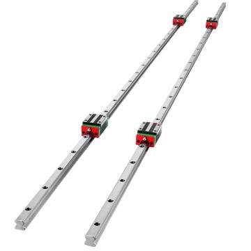 Linijinis kreipiamasis bėgelis 15 mm su 4 pagalvių blokais CNC frezavimo staklėms, 2 vnt.