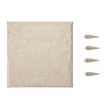 Sodo dekoratyviniai plastikiniai laipteliai 39,5x39,5 cm, smėlio spalvos (4 vnt.)