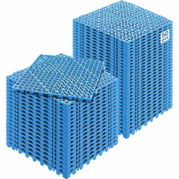 Modulinės neslystančios PVC grindų plytelės, 30x30 cm, mėlynos, 50 vnt.