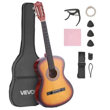 Klasikinė medinė gitara 960 mm su priedais pradedantiesiems